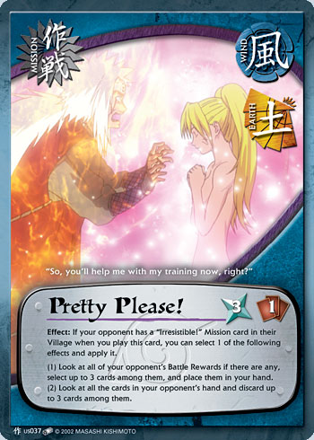 Pretty Please! Mus037 — Naruto CCG card mUS037