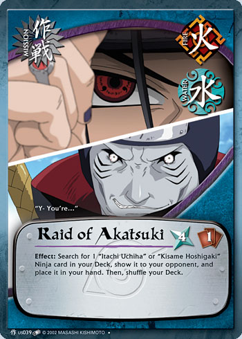 Raid of Akatsuki Mus039 — Naruto CCG card mUS039