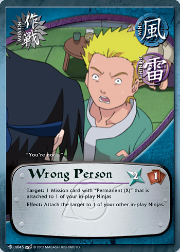 Wrong Person Mus045 — Naruto CCG card mUS045