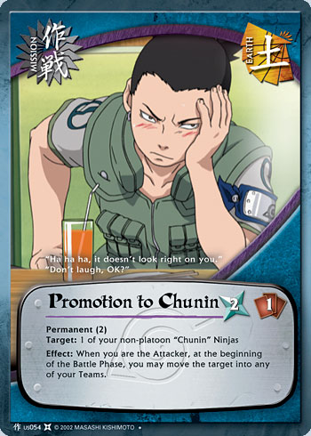 Promotion to Chunin Mus054 — Naruto CCG card mUS054