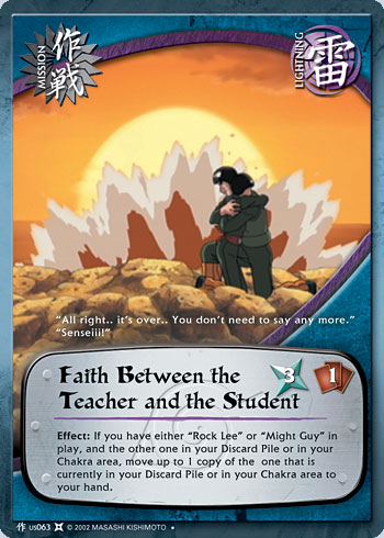 Faith Between the Teacher and the Student Mus063 — Naruto CCG card mUS063