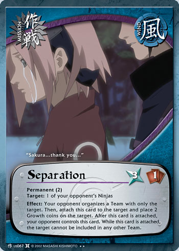 Separation Mus067 — Naruto CCG card mUS067