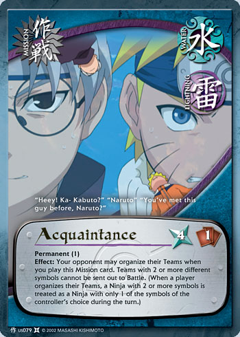 Acquaintance Mus079 — Naruto CCG card mUS079