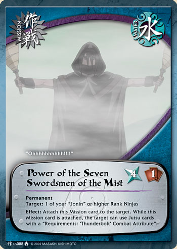Power of the Seven Swordsmen of the Mist Mus088 — Naruto CCG card mUS088