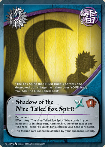 Shadow of the Nine-Tailed Fox Spirit Mus095 — Naruto CCG card mUS095