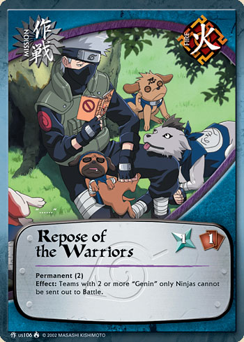 Repose of the Warriors Mus106 — Naruto CCG card mUS106