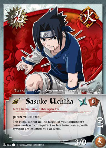 Sasuke Uchiha — Naruto CCG card n026