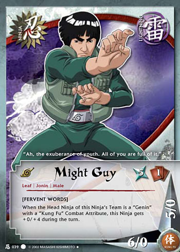 Might Guy — Naruto CCG card n039
