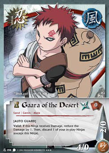 Gaara of the Desert — Naruto CCG card n058