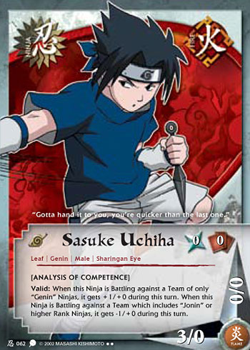 Sasuke Uchiha — Naruto CCG card n062