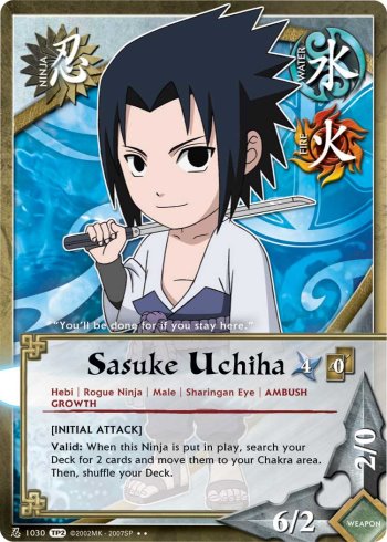Sasuke Uchiha — Naruto CCG card n1030