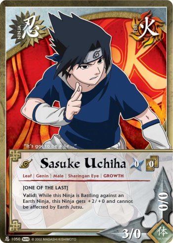 Sasuke Uchiha — Naruto CCG card n1050