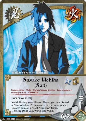 Sasuke Uchiha (Suit) — Naruto CCG card n1056