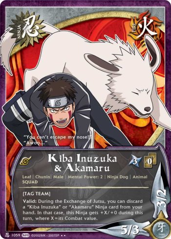 Kiba Inuzuka & Akamaru — Naruto CCG card n1059