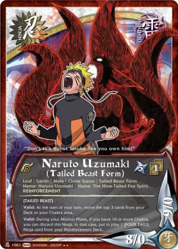 Naruto Uzumaki (Tailed Beast Form) — Naruto CCG card n1061