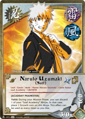 Naruto Uzumaki (Suit) — Naruto CCG card n1071