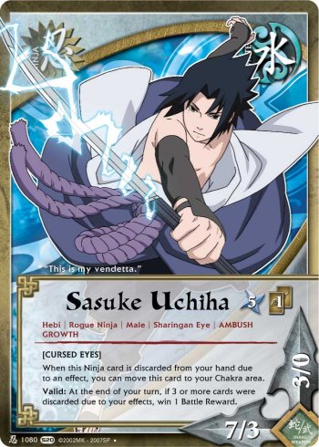 Sasuke Uchiha — Naruto CCG card n1080