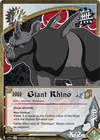 Giant Rhino — Naruto CCG card n1097