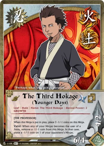 The Third Hokage (Younger Days) — Naruto CCG card n1109