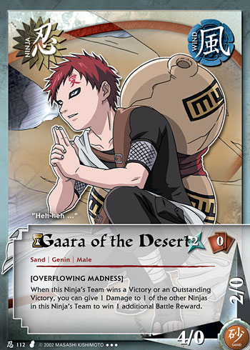 Gaara of the Desert — Naruto CCG card n112