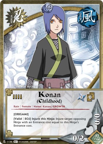 Konan (Childhood) — Naruto CCG card n1136