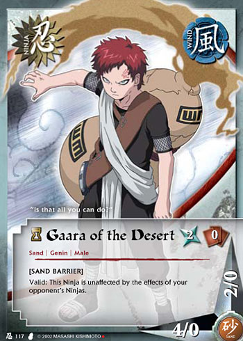 Gaara of the Desert — Naruto CCG card n117