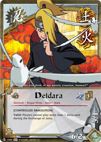Deidara — Naruto CCG card n1369