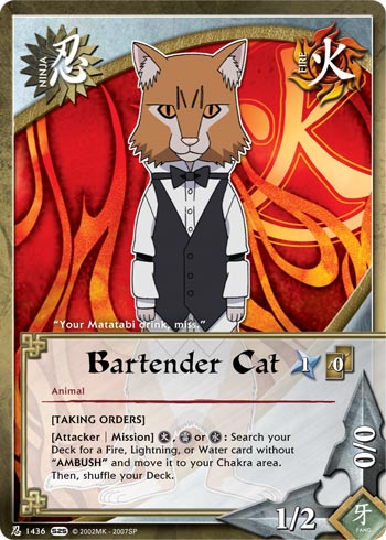 Bartender Cat — Naruto CCG card n1436