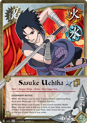 Sasuke Uchiha — Naruto CCG card n1443