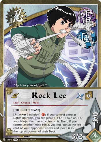 Rock Lee — Naruto CCG card n1450
