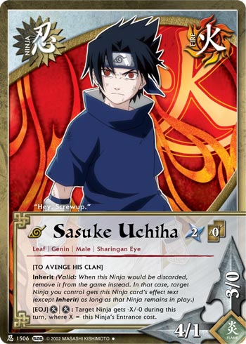 Sasuke Uchiha — Naruto CCG card n1506