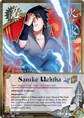 Sasuke Uchiha — Naruto CCG card n1508