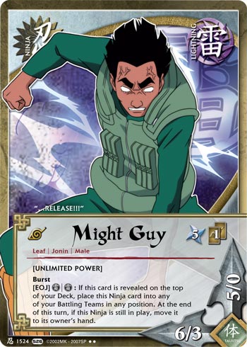 Might Guy — Naruto CCG card n1524