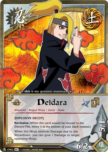 Deidara — Naruto CCG card n1563