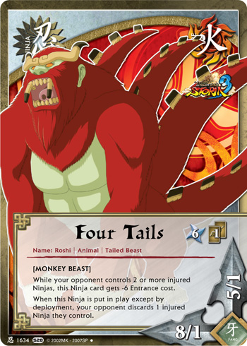 Four Tails — Naruto CCG card n1634
