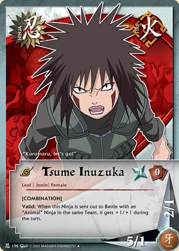 Tsume Inuzuka — Naruto CCG card n196