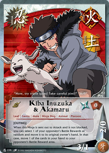 Kiba Inuzuka & Akamaru — Naruto CCG card n226