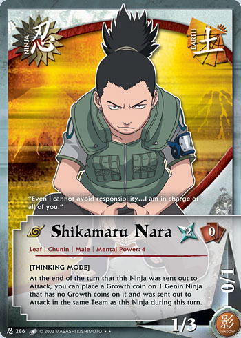 Shikamaru Nara — Naruto CCG card n286