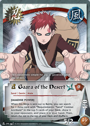 Gaara of the Desert — Naruto CCG card n295
