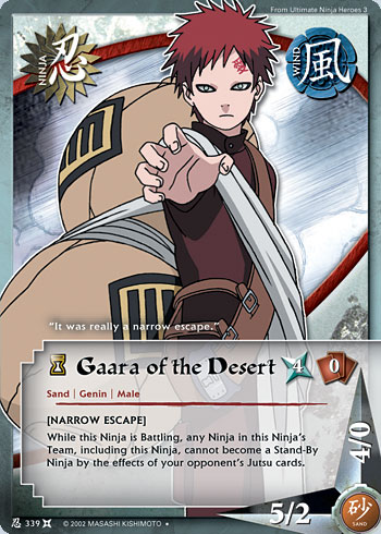 Gaara of the Desert — Naruto CCG card n339