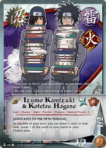 Izumo Kamizuki & Kotetsu Hagane — Naruto CCG card n362