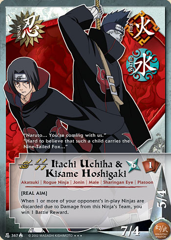 Itachi Uchiha & Kisame Hoshigaki — Naruto CCG card n367