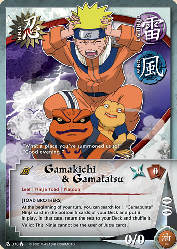 Gamakichi & Gamatatsu — Naruto CCG card n378