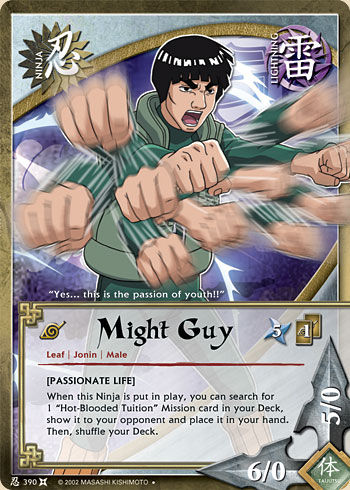 Might Guy — Naruto CCG card n390