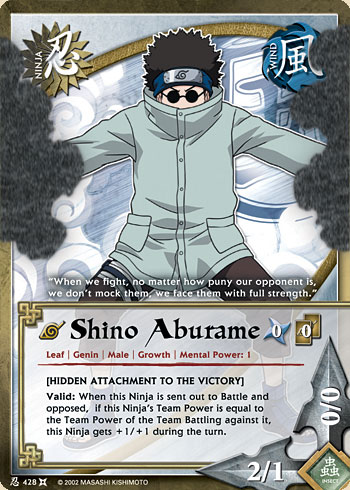 Shino Aburame — Naruto CCG card n428