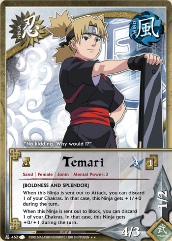 Temari — Naruto CCG card n462