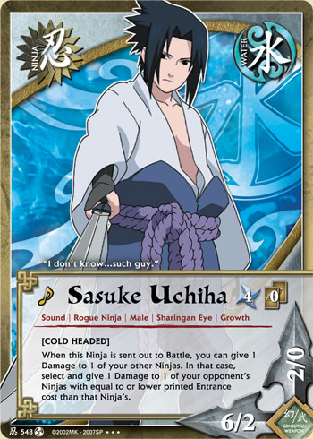 Sasuke Uchiha — Naruto CCG card n548