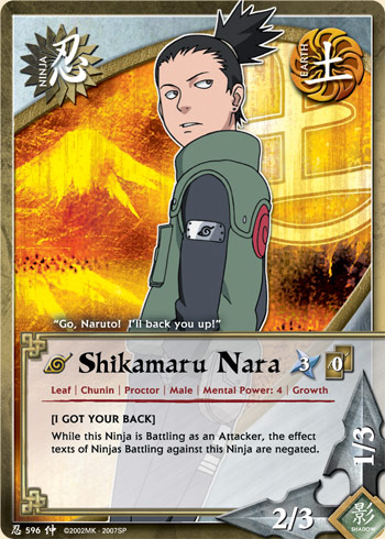Shikamaru Nara — Naruto CCG card n596