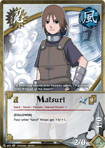 Matsuri — Naruto CCG card n602