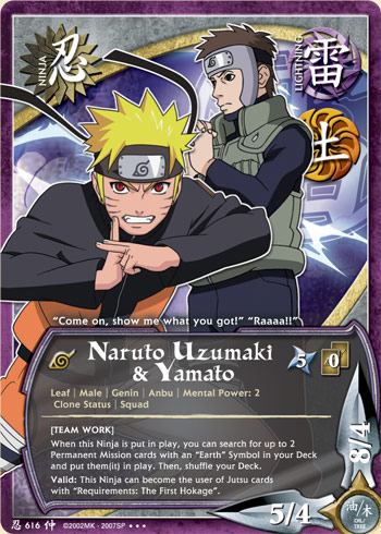 Naruto Uzumaki & Yamato — Naruto CCG card n616